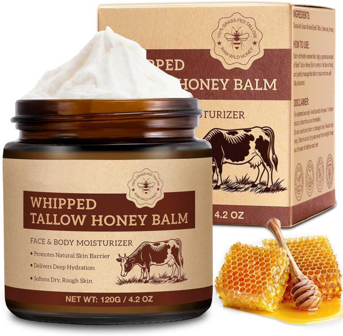 Balsam din Seu de Vita cu Miere Cruda, pentru Fata si corp, 100% Pur, 120 g