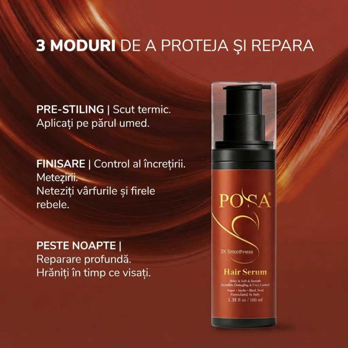 Ser de Par Profesional cu Ulei de Argan si Rozmarin pentru Stralucire si Protectie Termica, 100 ml -big