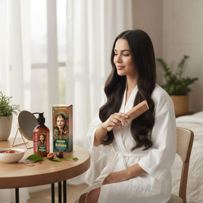 Balsam de Par cu Ulei de Batana pentru Cresterea si Regenerarea Parului NOVA KISS®, Premium, 300 ml-big