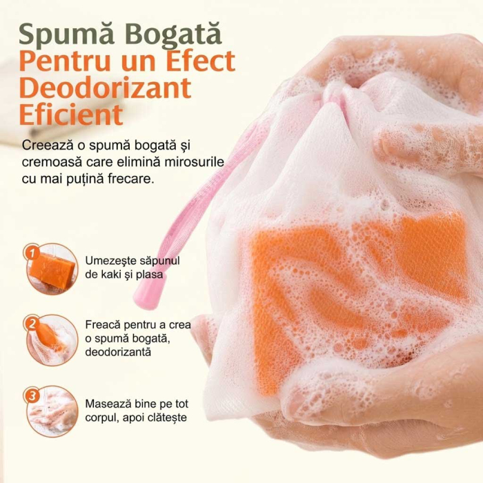 Sapun impotriva Mirosurilor Corporale cu Extract de Kaki (Persimmon Soap), 100g-big