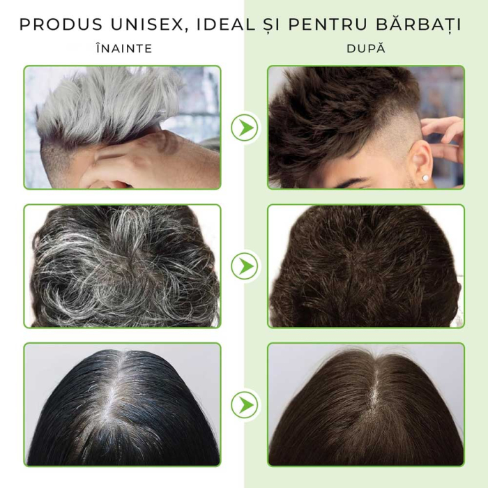 Sampon Colorant Maro Inchis, Acoperire Fire Albe si Regenerare 3 in 1, #5 Dark Coffee, 500 ml-big