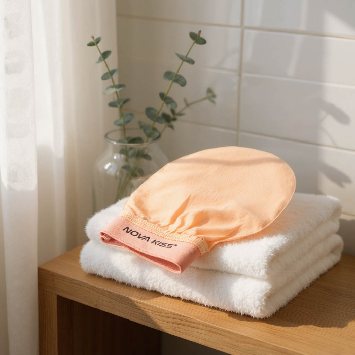 Set Manusi Exfoliante din Matase pentru Ten & Corp, Skin Goddess NOVA KISS®-big