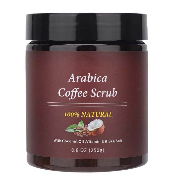 Scrub de Corp si Fata 100% Natural cu Extract de Cafea si Sare din Marea Moarta, Arabica Coffee Scrub, 250 g-big