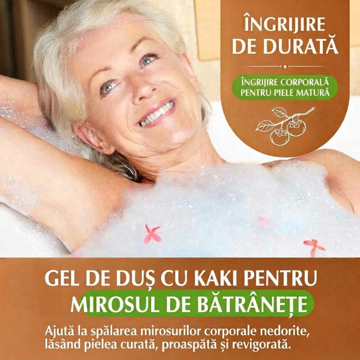 Gel de Dus Impotriva Mirosurilor Corporale, cu Extract de Kaki (Persimmon), 250 ml-big
