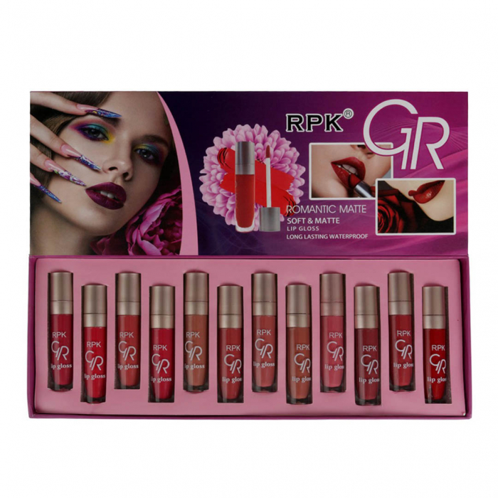 Set 12 Rujuri Lichide Mate, Rezistente La Transfer, Profesionale, 901 Romantic Matte, 12 X 5.5 Ml