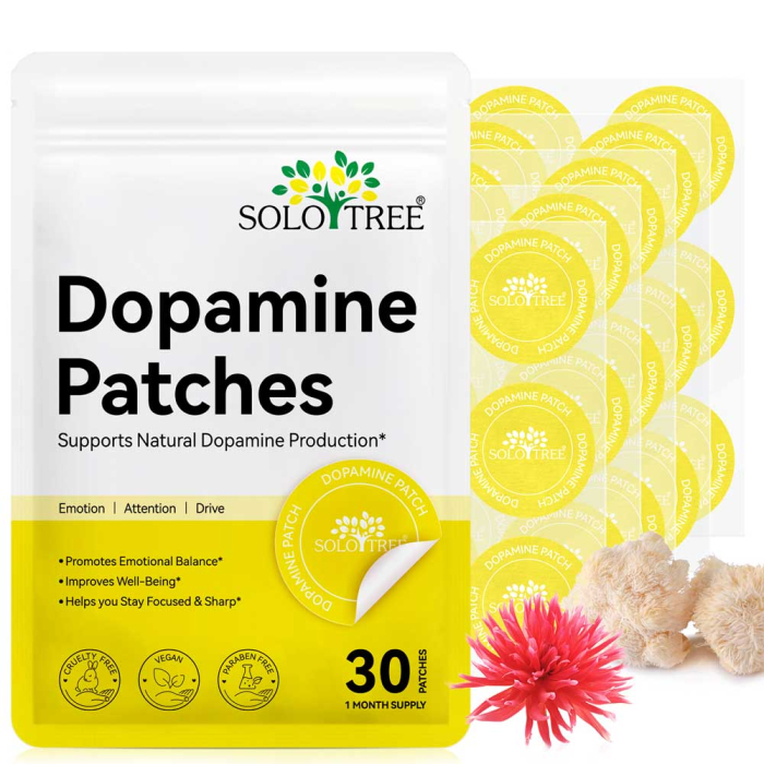 Plasturi Dopamina - Stare de Bine, Cresterea Motivatiei si Echilibru Emotional, 30 buc-big