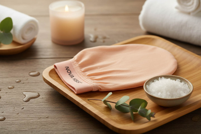 Set Manusi Exfoliante din Matase pentru Ten & Corp, Skin Goddess NOVA KISS®-big