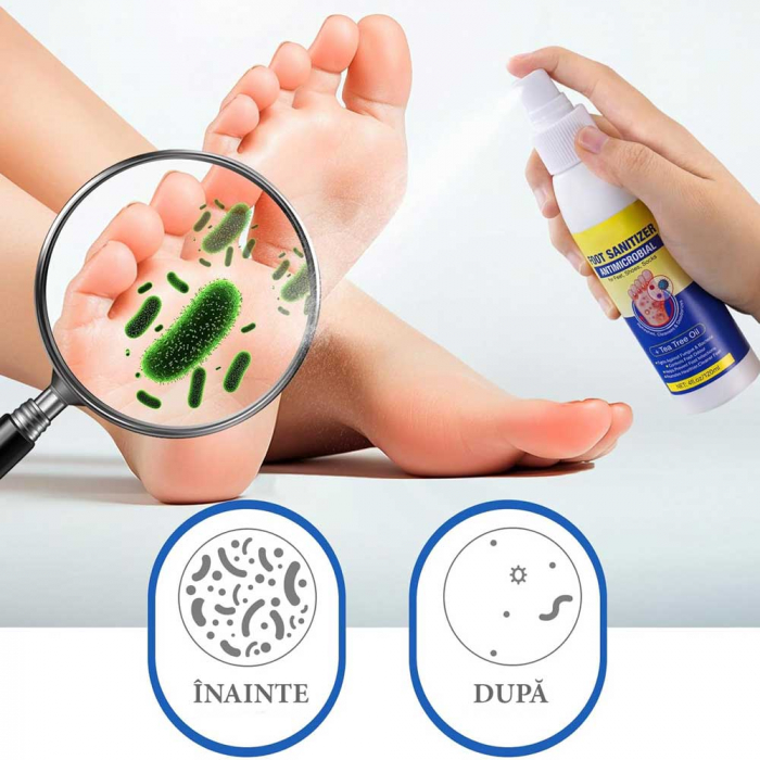 Spray Antifungic pentru Picioare cu Ulei de Arbore de Ceai, 120 ml-big