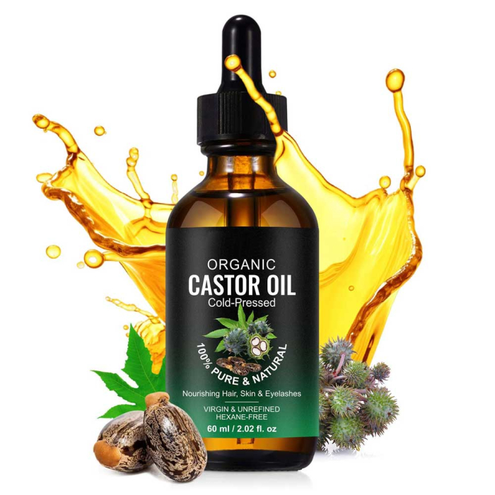 Ulei de Ricin 100% Pur, Fara Hexan, stimuleaza Cresterea Parului  Genelor, 60 ml