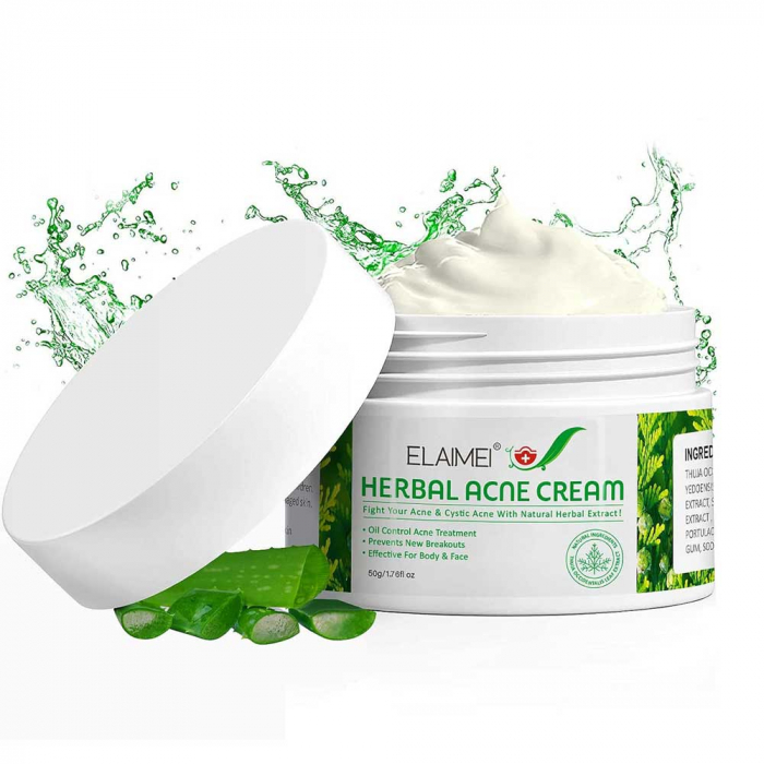 Cremă Tratament Anti-Acnee cu Extracte Vegetale pentru Ten Sensibil, Elaimei, 50 g-big