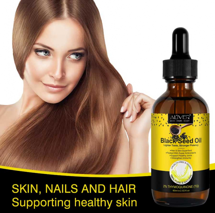 Ulei premium de Negrilica 100% Pur & Natural pentru regenerarea scalpului, ingrijirea pielii, rol antioxidant si antiinflamator, Aliver 60 ml-big