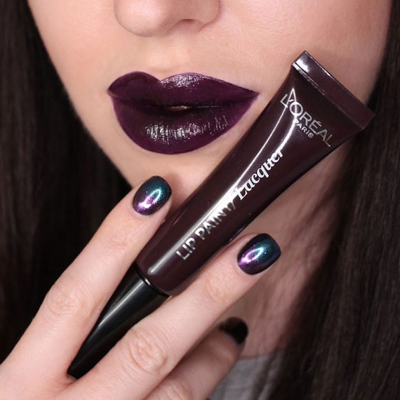 Ruj Lichid L'Oreal Paris Infallible Lip Paint Lacquer 107 Dark River, 8 ml-big