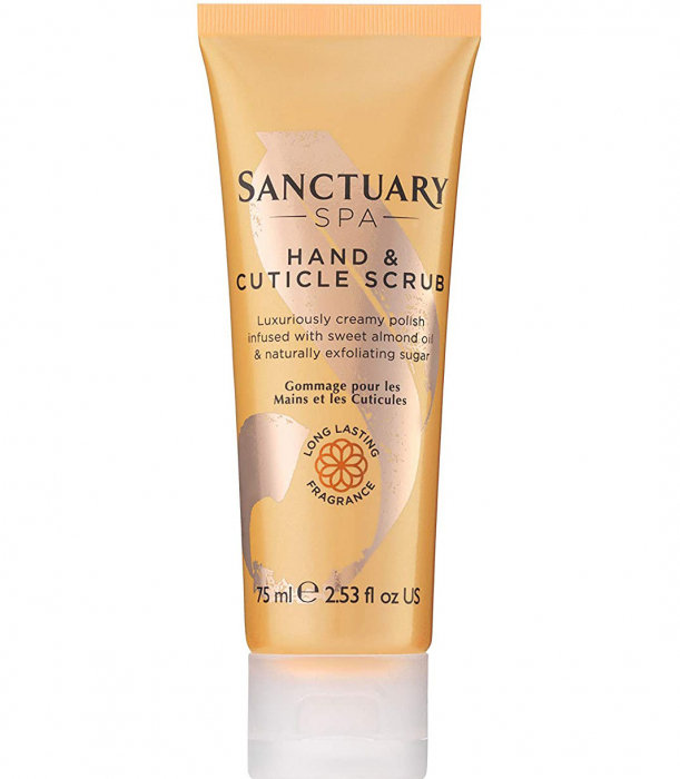 Scrub pentru maini si cuticule SANCTUARY SPA cu vitamina E si ulei de migdale dulci, 75 ml