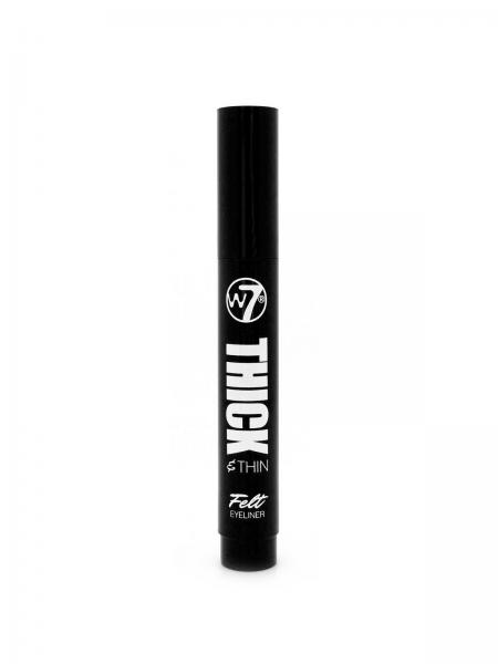 Tus de Pleoape W7 Thick & Thin Eyeliner - Negru Intens, 3.6g-big