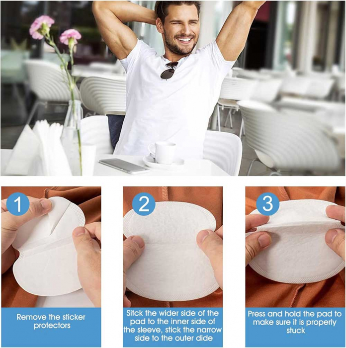 Absorbante Transpiratie pentru Axila, Reduc mirosurile Neplacute, Confortabile, 28 bucati, Unisex-big