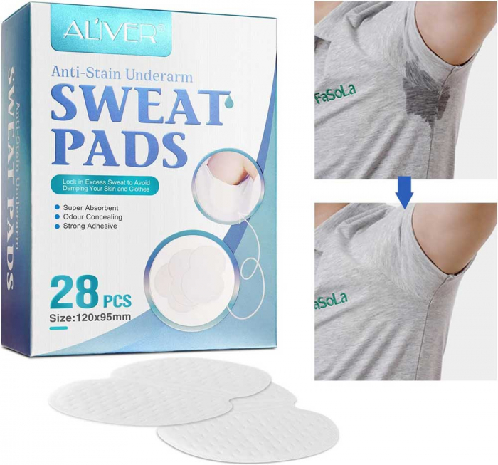 Absorbante Transpiratie pentru Axila, Reduc mirosurile Neplacute, Confortabile, 28 bucati, Unisex-big