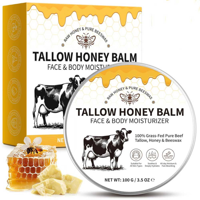 Balsam 100% Raw & Natural din Seu de Vita, Ceara de Albine si Miere, Ten si Corp, 100 g-big