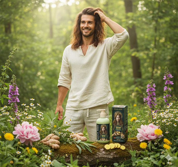 Balsam BioActiv pentru Par cu Ghimbir si Plante Medicinale NOVA KISS®, 300 ml-big