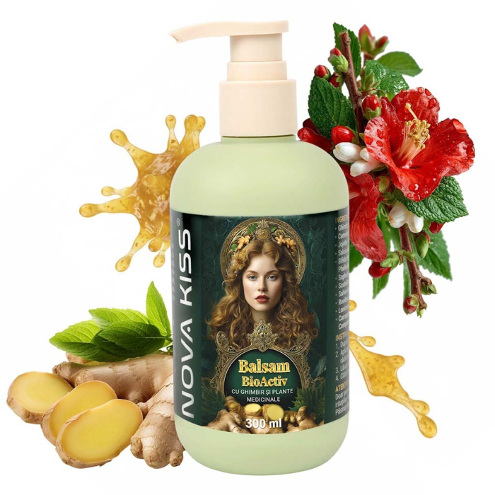 Balsam BioActiv pentru Par cu Ghimbir si Plante Medicinale NOVA KISS®, 300 ml-big