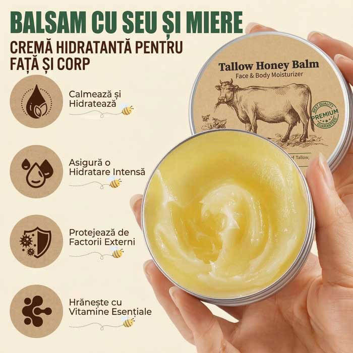 Balsam din Seu de Vita, Miere si Ceara de Albine pentru Hidratare si Reparare, 70 g-big