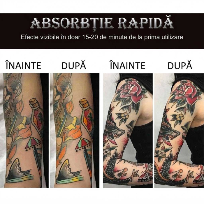 Balsam pentru Ingrijirea Tatuajelor Noi si Vechi | Intensificare Culori si Hidratare, 150g-big