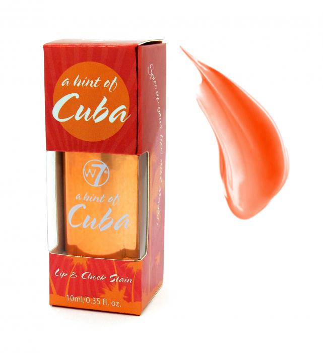 W7 A Hint Of Cuba - Gel Rezistent la transfer cu rol de Blush sau Ruj