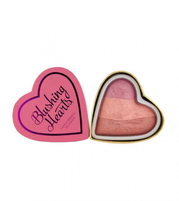 Blush Iluminator Makeup Revolution I Heart Makeup Blushing Hearts - Candy Queen of Hearts, 10g-big