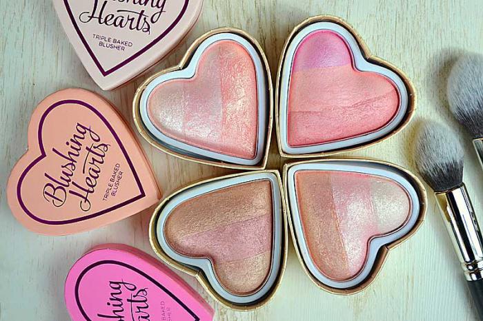 Blush Iluminator Makeup Revolution I Heart Makeup Blushing Hearts - Peachy Keen, 10g-big