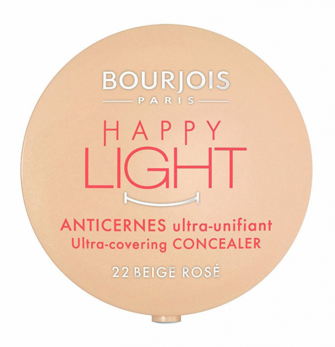 Corector anticearcane Bourjois Paris Happy Light Ultra-Covering, 22 Beige Rose, 2.5 g