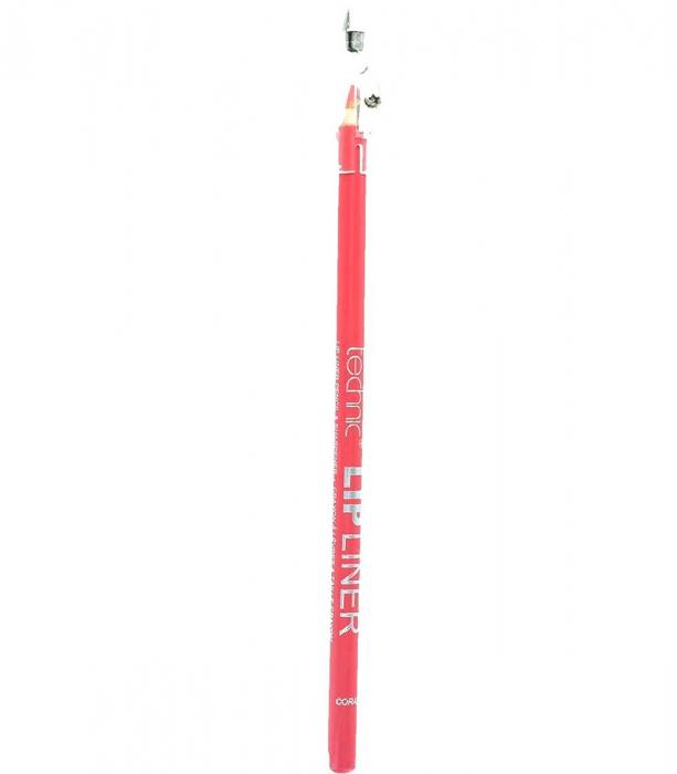 Creion De Buze Technic Lip Liner cu ascutitoare, Coral-big