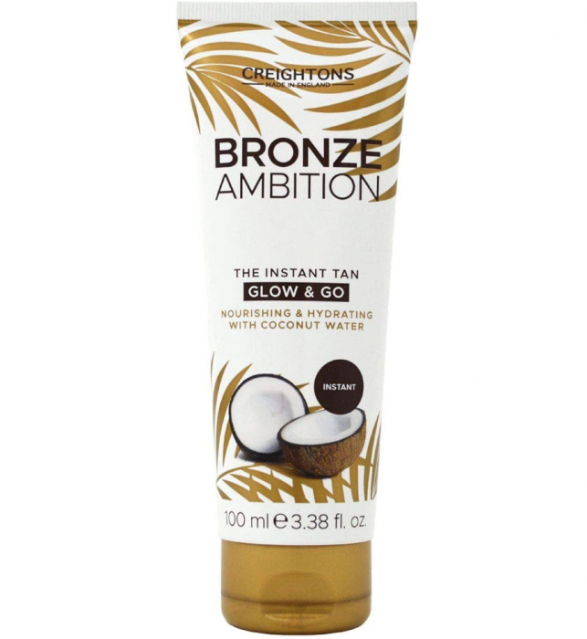 Crema Autobronzanta Pentru Bronz Instant CREIGHTONS Bronze Ambition Glow Go cu Apa de Cocos, 100 ml