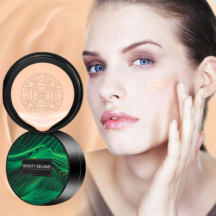 Crema CC cu Pigmenti Minerali, Acid Hialuronic si Efect de Matifiere, Full Coverage Air Cushion, Natural Skin, 20 g-big