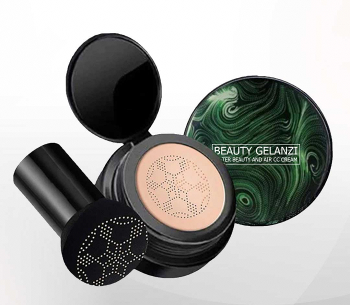 Crema CC cu Pigmenti Minerali, Acid Hialuronic si Efect de Matifiere, Full Coverage Air Cushion, Natural Skin, 20 g-big