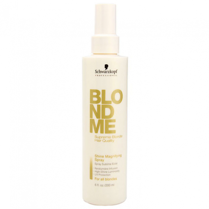 Spray leave-in pentru stralucirea parului blond Schwarzkopf Professional BlondMe Shine Magnifying Spray, 200 ml