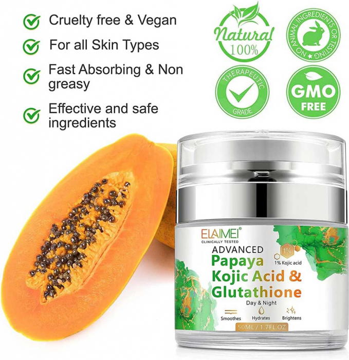 Crema Premium cu Papaya, Acid Kojic si Glutation, Formula Avansata, 50 ml-big