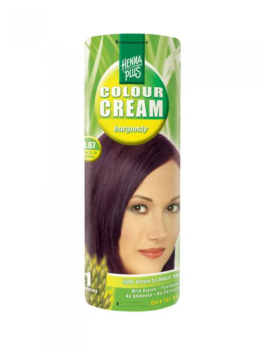 Crema Nuantatoare de Par HennaPlus Colour Cream - Burgundy 3.67