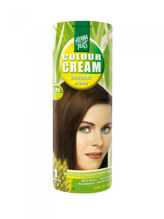 Crema Nuantatoare de Par HennaPlus Colour Cream - Chocolate Brown 5.35