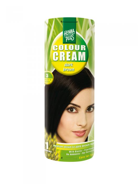 Crema Nuantatoare de Par HennaPlus Colour Cream - Dark Brown 3