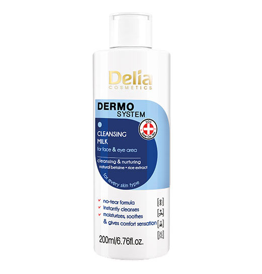 Lapte demachiant Delia Cosmetics Dermo System Cleansing Milk, 200 ml