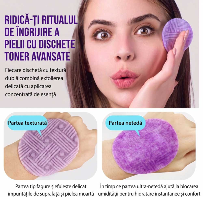 Dischete Tonice Exfoliante si Hidratante cu Extract de Ceapa, 60 buc-big