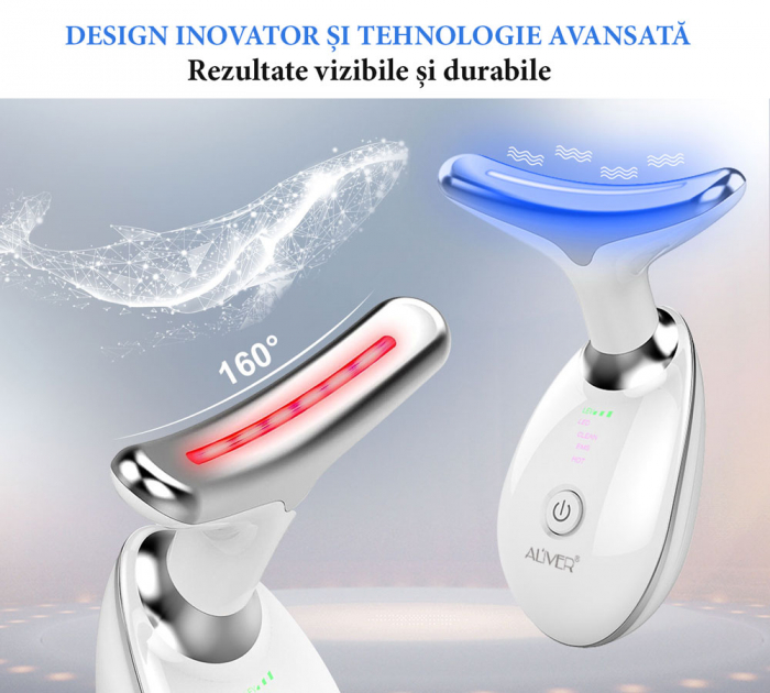 Dispozitiv Facial Profesional Anti-Rid 5 în 1 – LED, EMS, Masaj Termic, Lifting & Rejuvenare-big