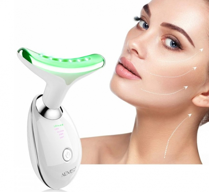 Dispozitiv Facial Profesional Anti-Rid 5 în 1 – LED, EMS, Masaj Termic, Lifting & Rejuvenare-big