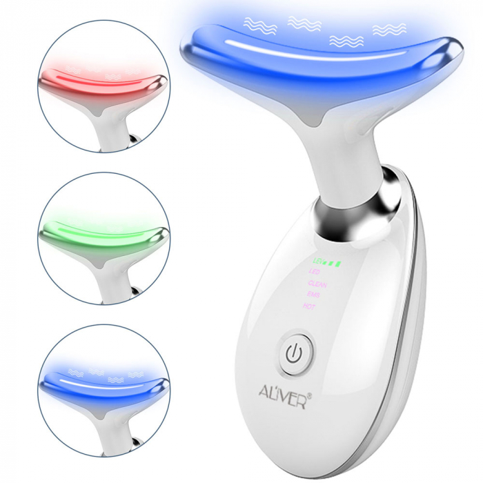 Dispozitiv Facial Profesional Anti-Rid 5 în 1 – LED, EMS, Masaj Termic, Lifting & Rejuvenare-big