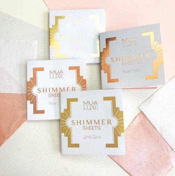 Foite iluminatoare Luxe Shimmer Sheet MUA Makeup Academy Professional - White Gold-big