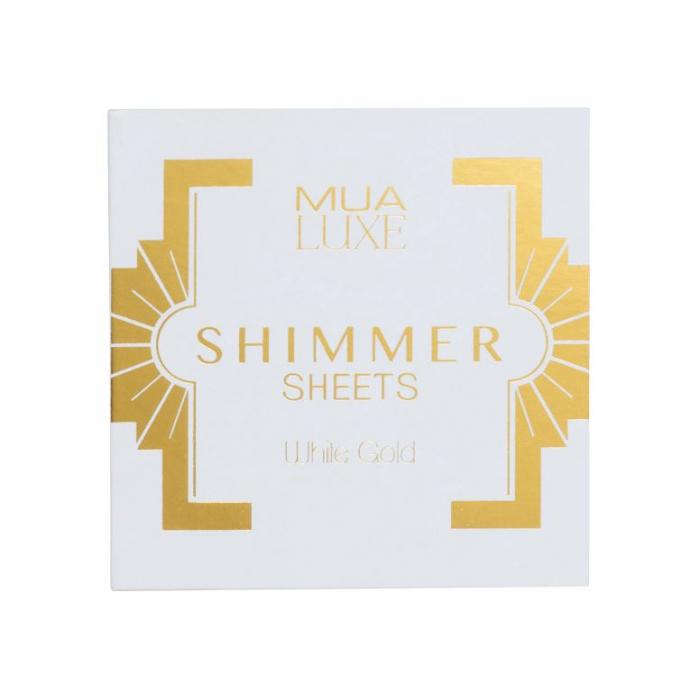 Foite iluminatoare Luxe Shimmer Sheet MUA Makeup Academy Professional - White Gold-big