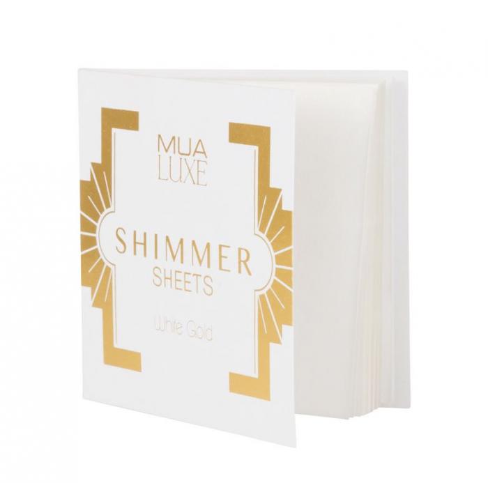 Foite iluminatoare Luxe Shimmer Sheet MUA Makeup Academy Professional – White Gold MUA Makeup Academy imagine noua
