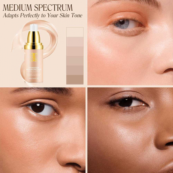 Fond de Ten Adaptabil culorii Tenului, Spectru mediu, SPF 50, Waterproof, 30 g-big
