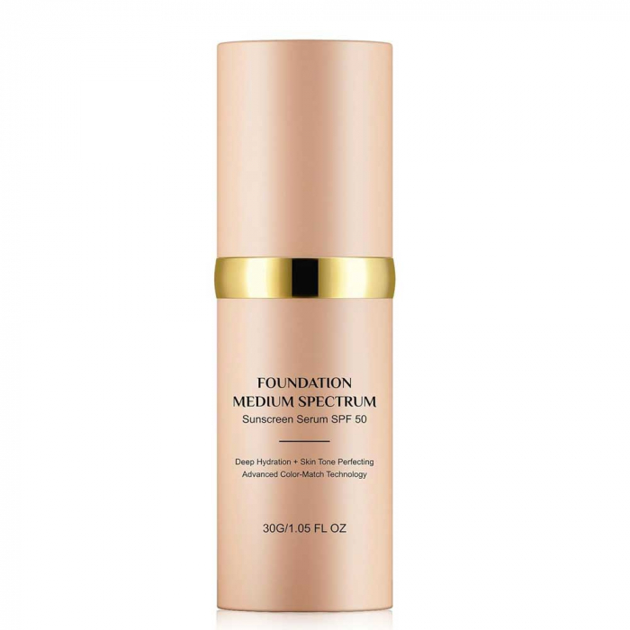 Fond de Ten Adaptabil culorii Tenului, Spectru mediu, SPF 50, Uniformizare a Tenului 4K, 30 g-big