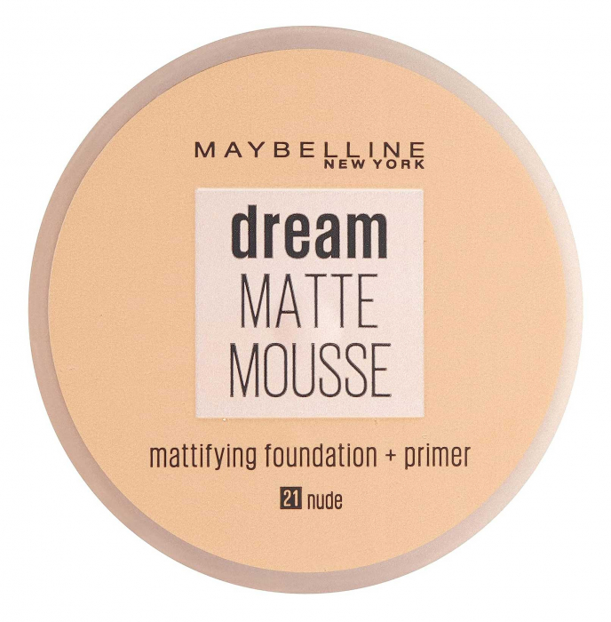 Fond de ten cu efect matifiant Maybelline New York Dream Matte Mousse SPF18, 21 Beige Dore, 18 ml-big