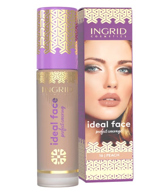 Fond de ten Ingrid Cosmetics Ideal Face Perfect Coverage 16 Peach, 30 ml